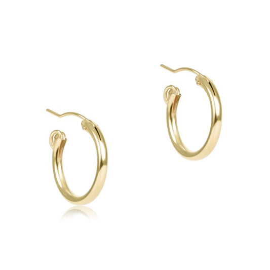 Round Gold 0.5" Hoop -
Smooth