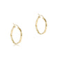 Scalloped Round Gold 1.25" Hoop - Smooth