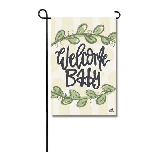Welcome Baby Glam Flag