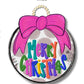 Pink Merry Christmas Door Sign