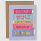 Thank You Therapist, Mom, Cheerleader Card