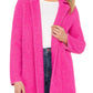 Deep Raspberry Pink Open Jacket