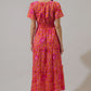 Rea Floral Palmer Poplin Tiered Maxi Dress