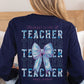 Blessed To Be A Teacher Bow Long Sleeve -
