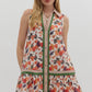 Blooming Fall Sleeveless Dress