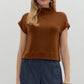 Apricot Mock Neck Top