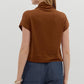 Apricot Mock Neck Top