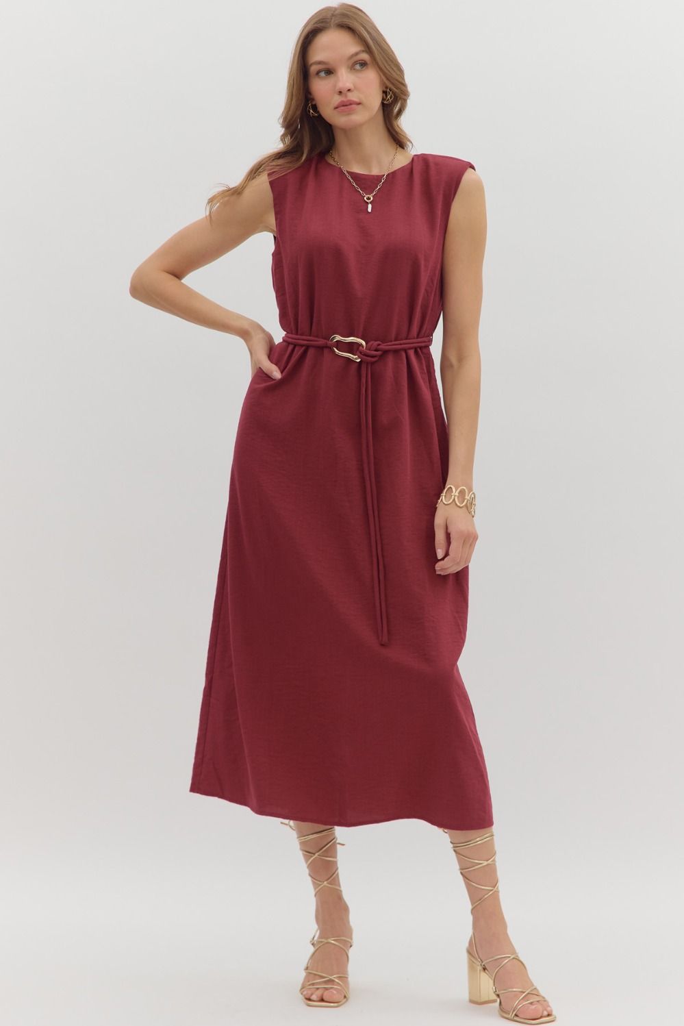 Cherrie Belted Maxi Dress