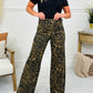 HW Retro Wide Leg Leopard Jeans 881022