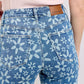 HW Crop Wide Leg Flower Jean Style 88772