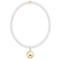 Classic Pearl 3mm Bracelet - Classic Gold 10mm Charm