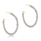 Beaded Gemstone 1" Hoop 3mm -  Labradorite