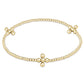 2.5mm Gold Bubble Cross Bracelet