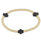 Signature Cross Gold 3mm Bracelet Charcoal