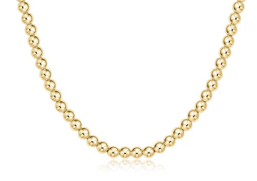 Enewton 15" Choker Classic Gold 5mm Bead Necklace