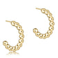 Beaded Classic 1" Hoop 3mm Gold