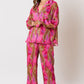Satin Cheetah Pajama Pants -