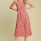 Rose Leaf Midi Dress