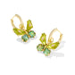 Bianca Butterfly Huggie Earrings Gold Green Mix