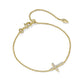 Cross Gold Crystal Delicate Chain Bracelet