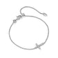 Cross Silver Crystal Delicate Chain Bracelet