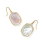 Daphne Drop Earring Gold Dichroic Glass