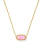 Elisa Necklace Gold Light Carnation Pink Opal
