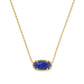 ELISA PENDANT NECKLACE GOLD INDIGO KYOCERA OPAL