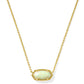 Elisa Necklace Gold Light Yellow Opal