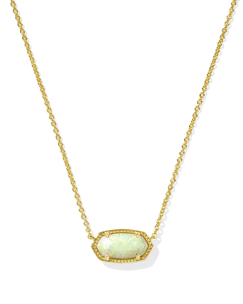 Elisa Necklace Gold Light Yellow Opal
