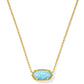 Elisa Necklace Gold Light Teal Opal