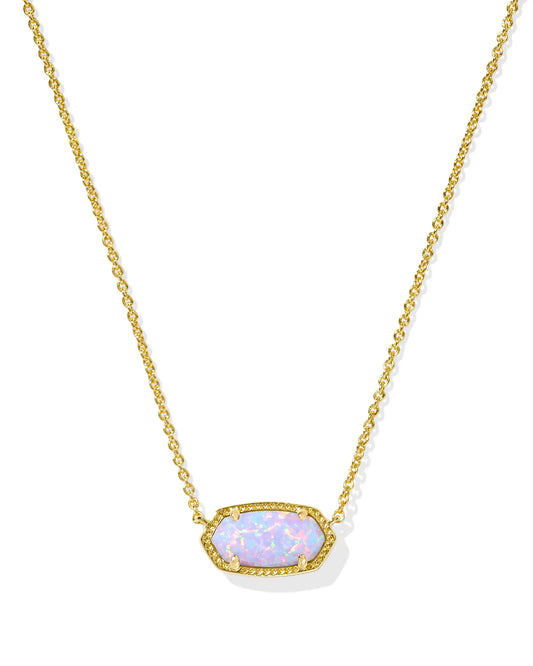 Elisa Necklace Gold Light Lilac Opal