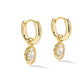 Mini Luxe Elle Gold White CZ Huggie