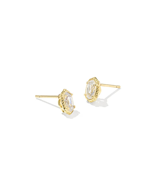 Mini Luxe Elle Gold CZ Stud