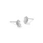 Mini Luxe Elle Rhod White CZ Stud