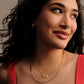 CANDY CORN SHORT PENDANT NECKLACE GOLD CANDY CORN MAGNESITE