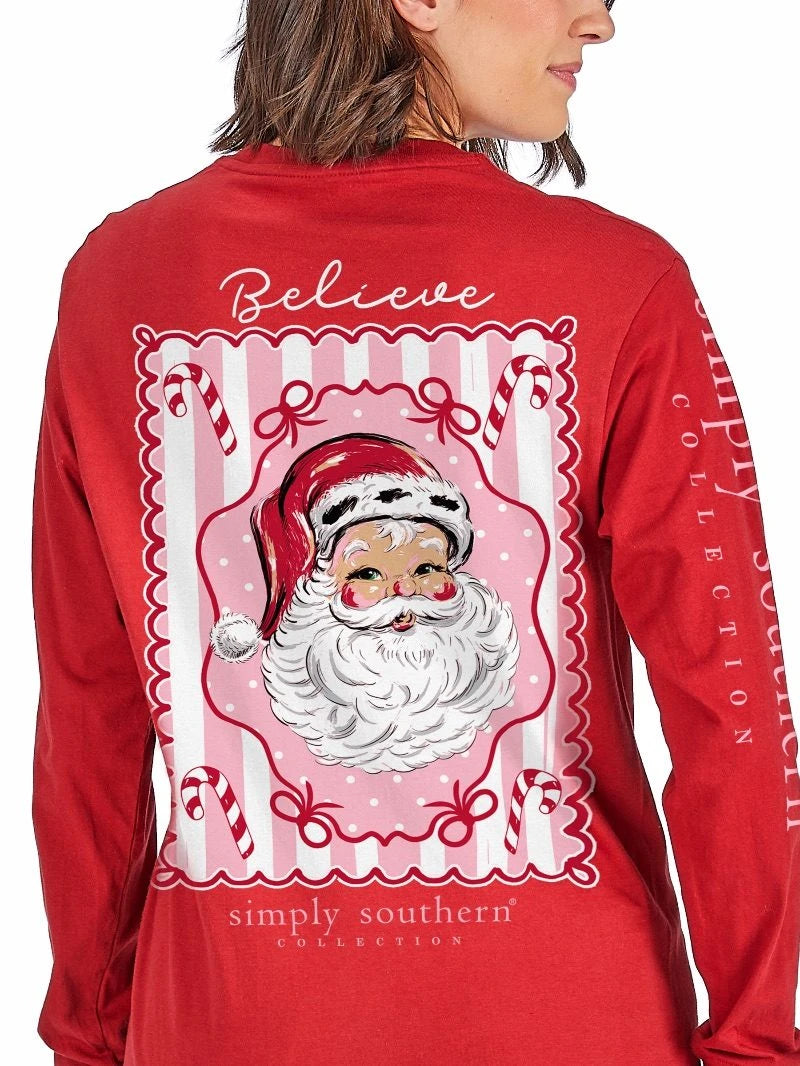 Believe Pink Stripe LS Tee