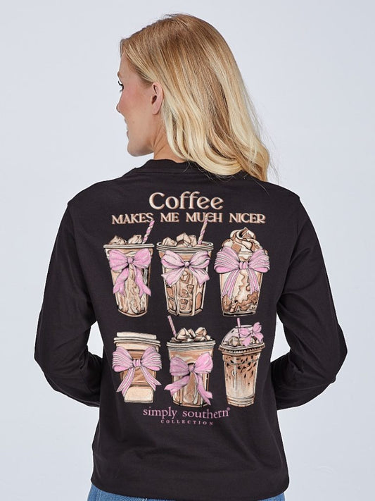 Coffee Makes Me Nicer LS Tee