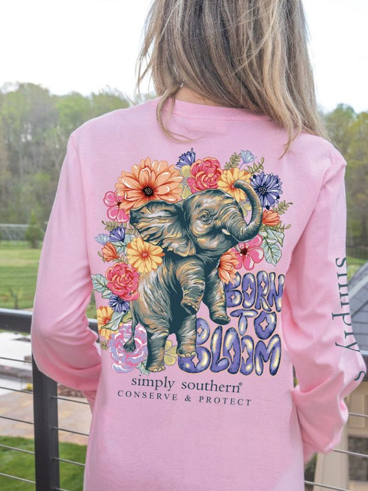 Born To Bloom Elephant Long Sleeve -