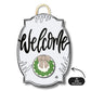 White Bloom Welcome Sign