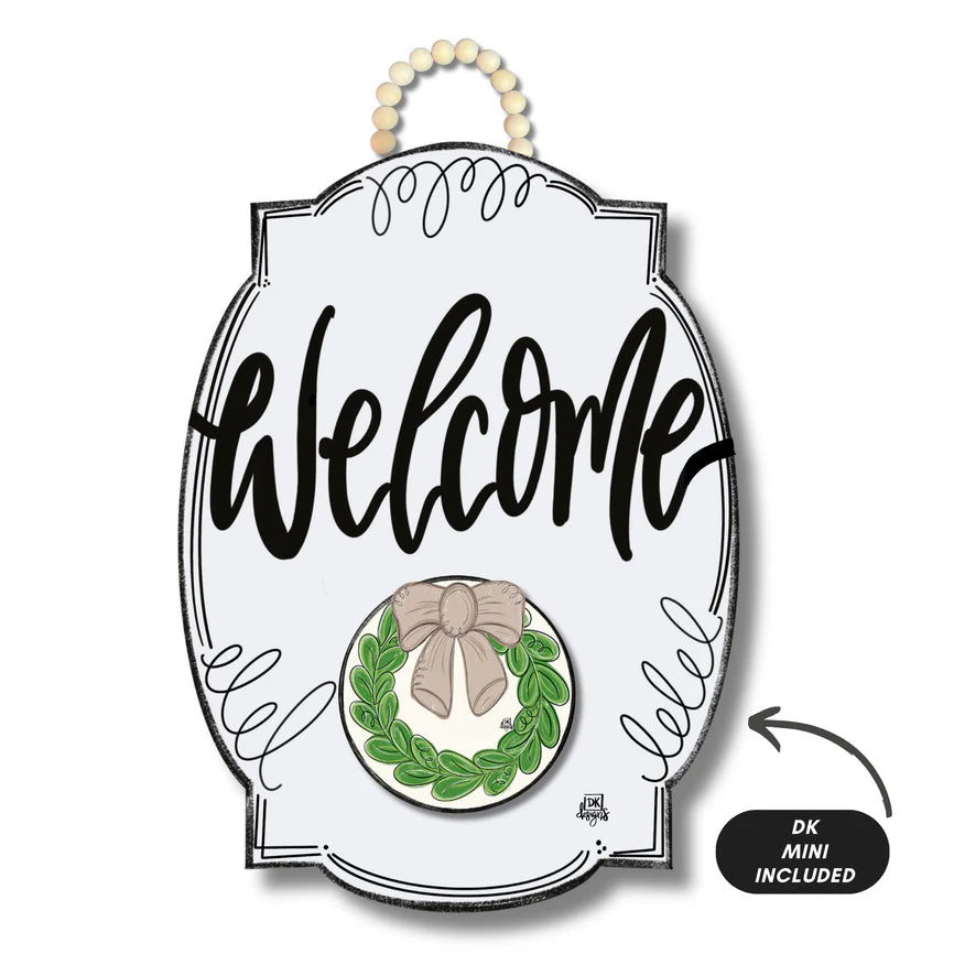 White Bloom Welcome Sign