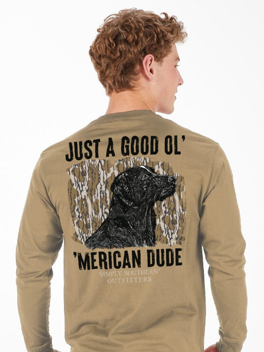Black Lab Dude Mens LS
