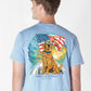 Golden Lab with Flag Mineral Wash Tee
