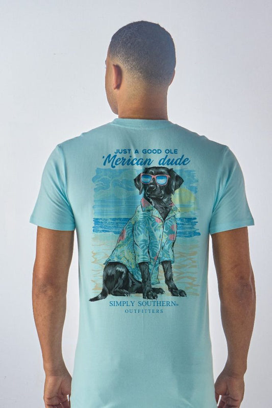 Black Lab On Vacation Short Sleeve