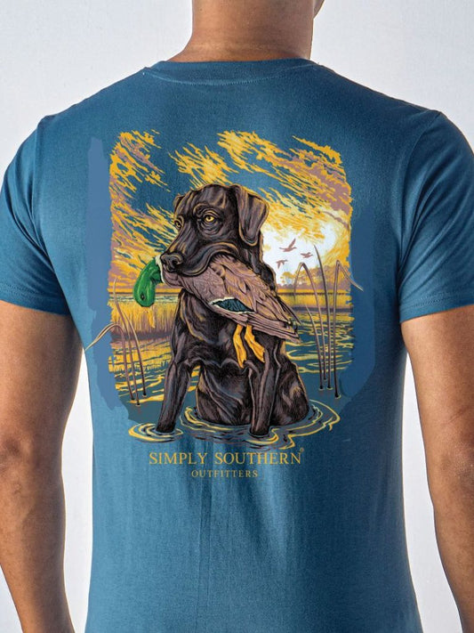 Chocolate Lab Duck Dog Short Sleeve