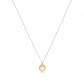 16" Necklace Mixed Metal - Star Small Gold Disc