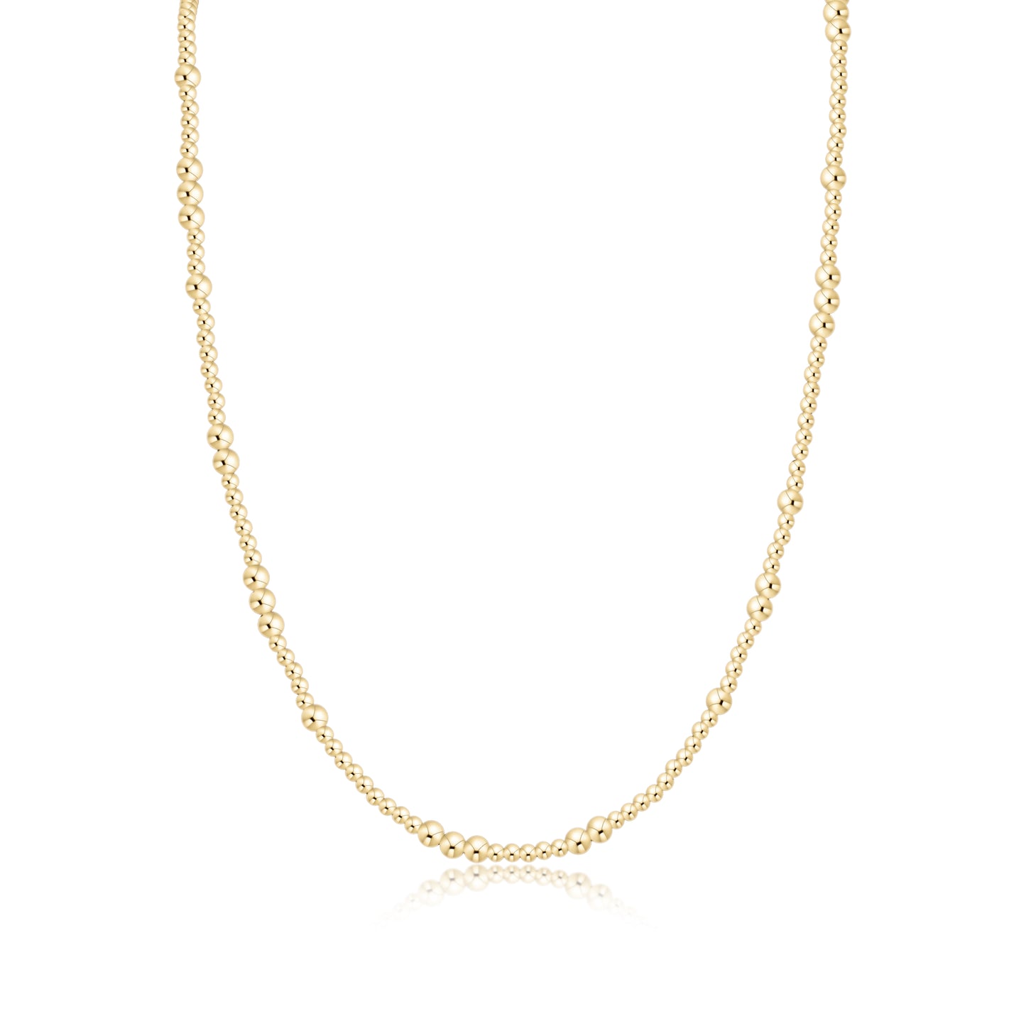 17" CHOKER BEADED - HOPE UNWRITTEN GOLD 3MM