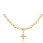 3mm Gold Choker with Cross Charm