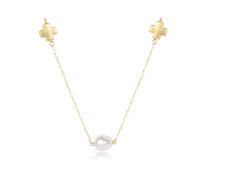 Simplicity Gold Admire Pearl Choker