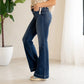 High Waist Dark Trouser Flare Jean Style 82637
